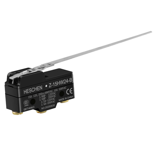 Heschen Micro Switch Z-15HW24-B Low Force Hinge Lever 3 Screw Terminal 15A Rated Current