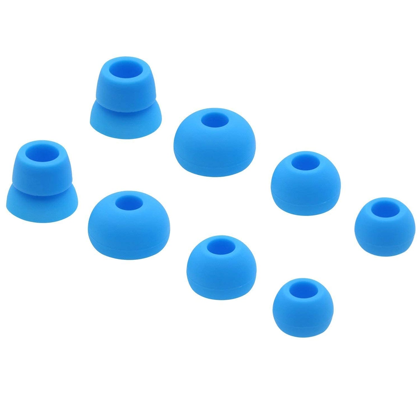 8pcs Blue Replacement Eartips Earbuds Eargels Compatible with Beats by dr dre Powerbeats 2 Powerbeats 3 Wireless Stereo Earphones