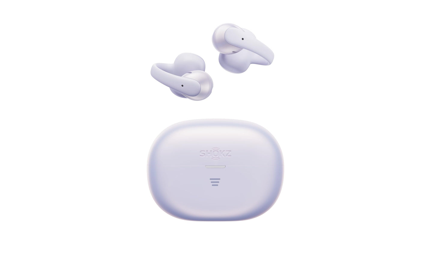 SHOKZ OpenDots Air Open-Ear Clip-On Bluetooth Earbuds, Purple,Touch Control