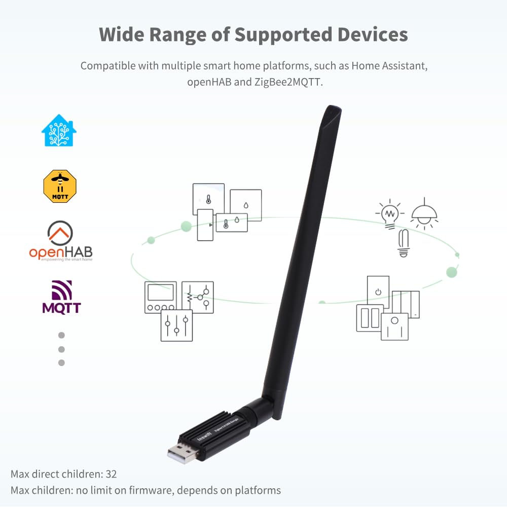 Besisglas Zigbee 3.0 USB Gateway - Enhanced with CP2102N/CH9104F & EFR32MG21/EFR32MG24, Firmware Upgradable (OTA), Works with Home