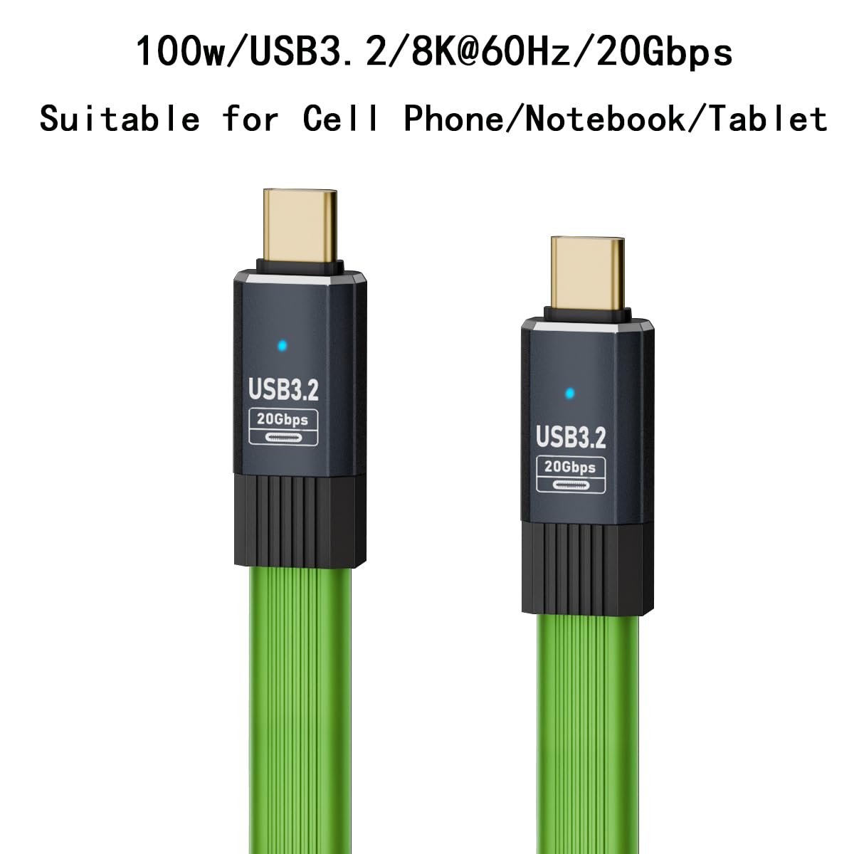 rgzhihuifz USB C Female to USB Male Adapter 4-Pack USB C to USB C Cable, 3.2 Gen 2 USB-C Cable 20Gbps USB C Cable 100W PD Fast Charging Cable
