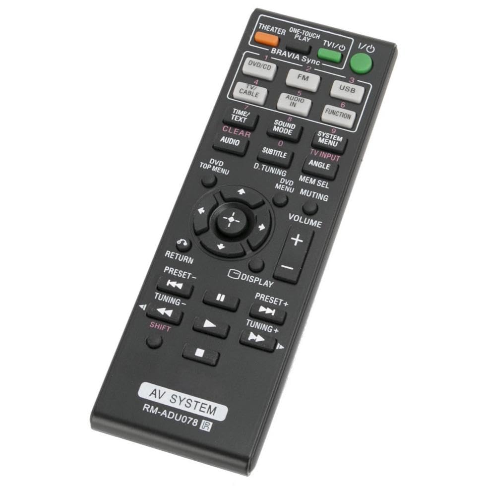 RM-ADU078 Replacement Remote Control for Sony Home Theater AV System in Living Rooms or Rooms, Size Approximately About 6 x 2 x 1 in, Replace Remote
