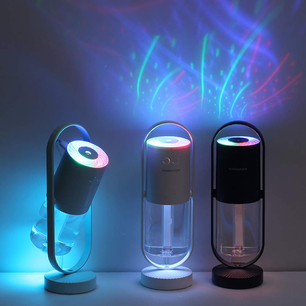 Acrodi Mini USB Portable Air Purification Sprayer Lantern Humidifier for Car, Travel, Office, Baby Bedroom with Night Light, Dark blue
