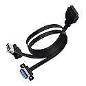 HuaLiSiJi USB 3.0 Front Panel Cable 5Gbps USB 3 0 Header Extension Cable 19/20 Pin USB 3.0 Front Panel Extension with Panel Mount Holes (30cm)