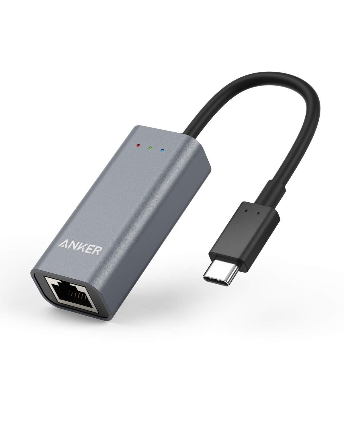 Anker USB C to Ethernet Adapter, Portable 1-Gigabit Network Hub, 10/100/1000 Mbps, for MacBook Pro, iPad Pro 2019/2018, ChromeBook, XPS, Galaxy S9/S8