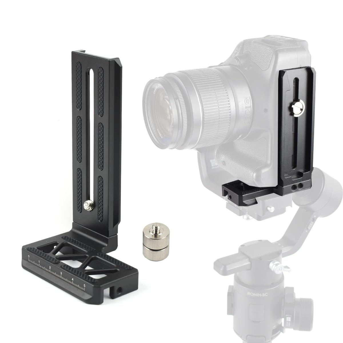 Akeipho L Bracket Vertical Mount for DJI Ronin SC, Aluminum Camera Quick Release Plate for Ronin SC Gimbal Stabilizer, DSLR Camera, Tripod, Monopod
