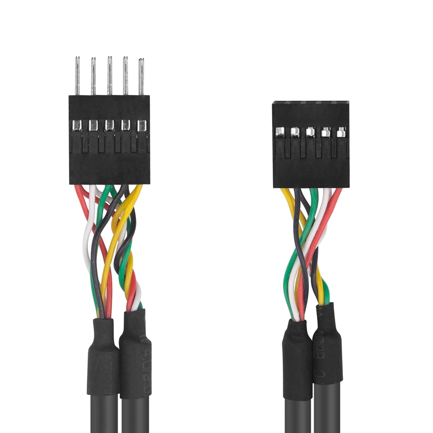 Duttek USB Header Extension Cable, USB Motherboard Cable, USB Header 10 Pin Male to Female Header Extender Extension Dupont Jumper Wires Cable