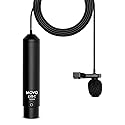 Movo LV8-C Broadcast-Quality XLR Lavalier Cardioid Condenser Wired Microphone with 12mm Mic Capsule for Accurate Voice Recording - Kit Includes Lapel