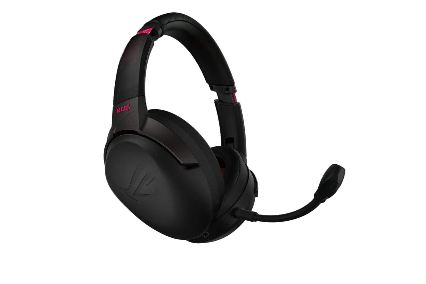 ASUS ROG Strix Go 2.4 Electro Punk Wireless Gaming Headphones with USB-C 2.4 GHz Adapter | Ai Powered Noise-Cancelling Microphone | Over-Ear