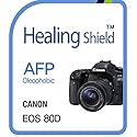 Healingshield Screen Protector Oleophobic AFP Clear Film Compatible for Canon Camera EOS-80D [2pcs]