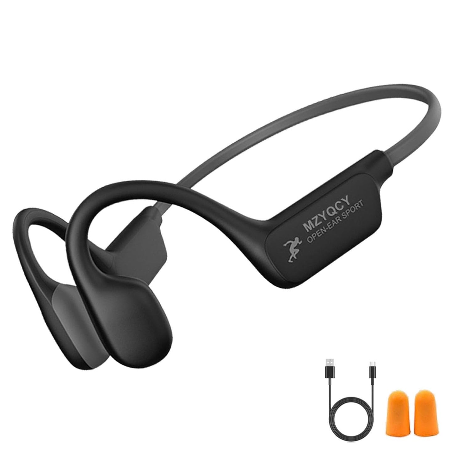 MZYQCY Bone Conduction Headphones, Open Ear Bluetooth 5.4 Headset with Mic
