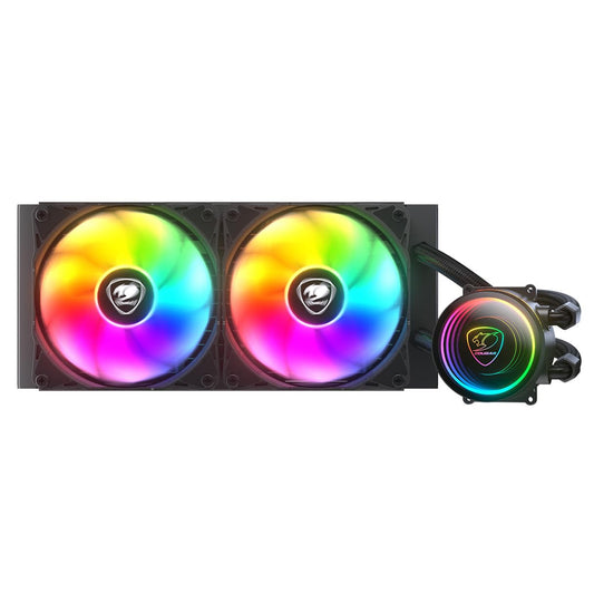 Cougar Poseidon Elite 240 ARGB Liquid Cooling with Rotatable Pump Head and 2x ARGB Fans