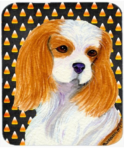 Caroline's Treasures SS4320MP Cavalier Spaniel Candy Corn Halloween Portrait Mouse Pad, Hot Pad or Trivet for Home Office Gaming Working Computers