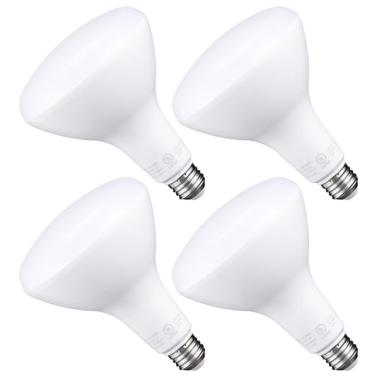 TORCHSTAR 4-Pack BR40 LED Light Bulbs Indoor Flood Light Bulbs 5000K