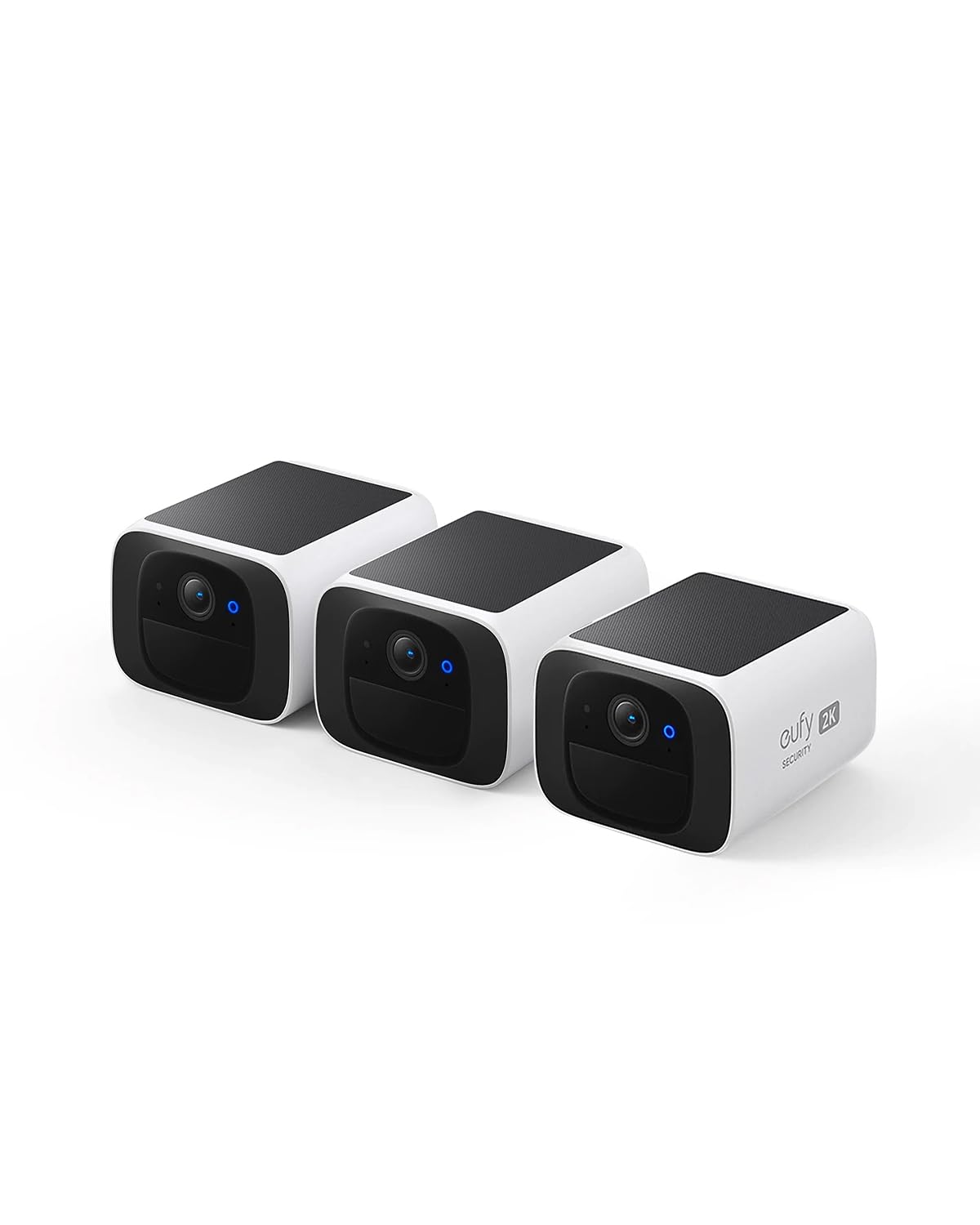 eufy Security S220 SoloCam 3-Cam Pack, Solar Charging, Wireless Outdoor Camera, Continuous Power, 2K Resolution, Day and Night Clarity, 2.4 GHz Wi-Fi