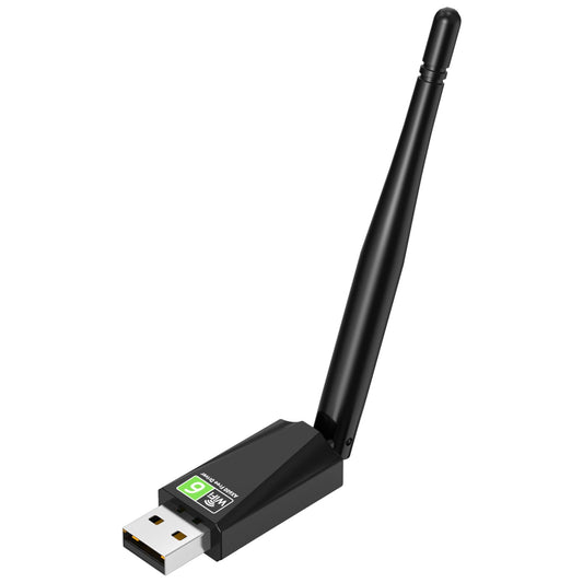 CY-SUZON USB WiFi Adapter for Desktop PC, AX600 USB WiFi 6 Adapter with 5GHz/2.4GHz Dual Band, Bulit-in Driver for Windows 10/11 (AX600H)