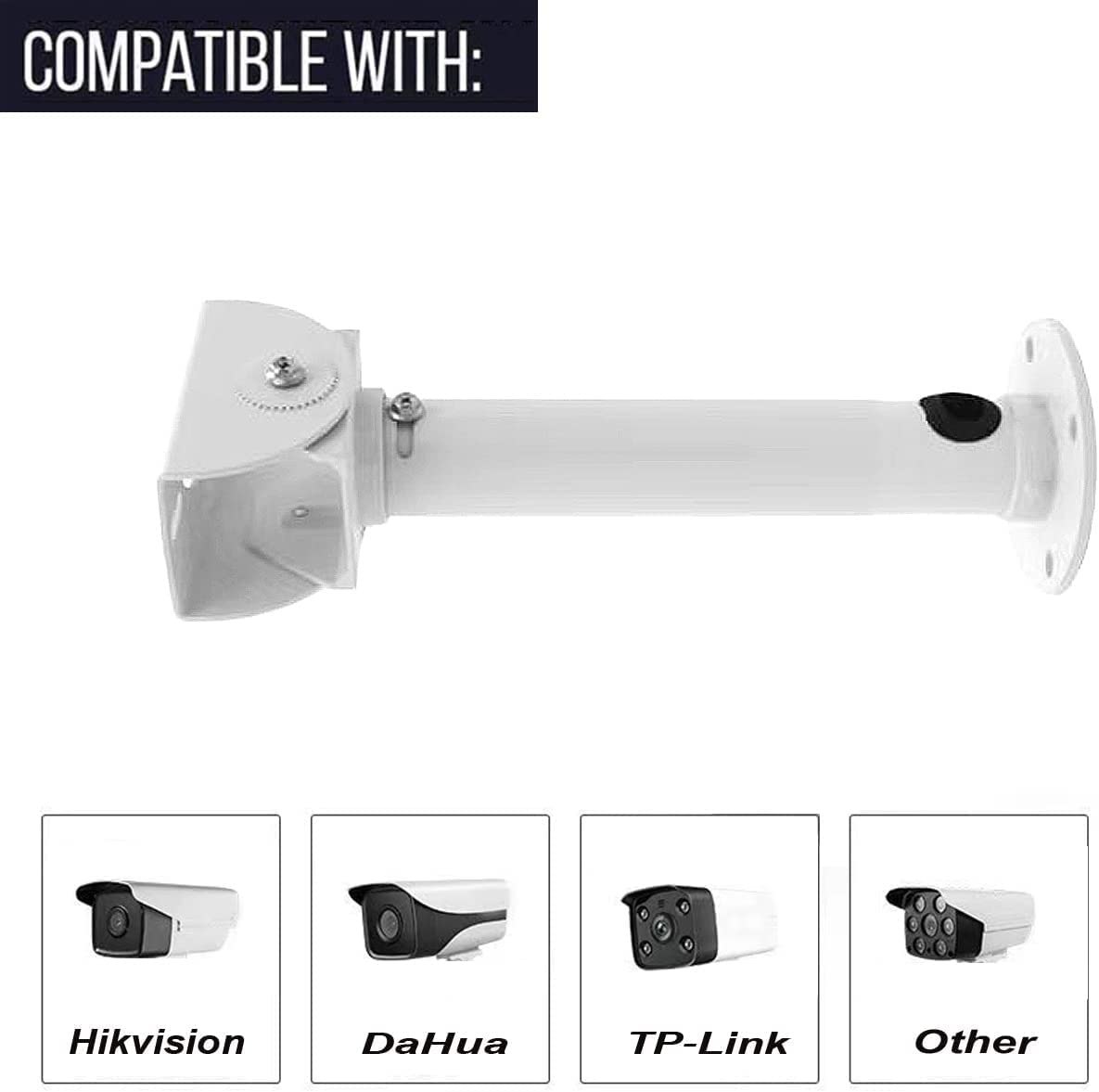 PUYREEINN Surveillance Security Camera Mount Bracket, Adjustable Universal Camera Wall Mounting Bracket for CCTV Security Cameras/IP Cameras/Dome