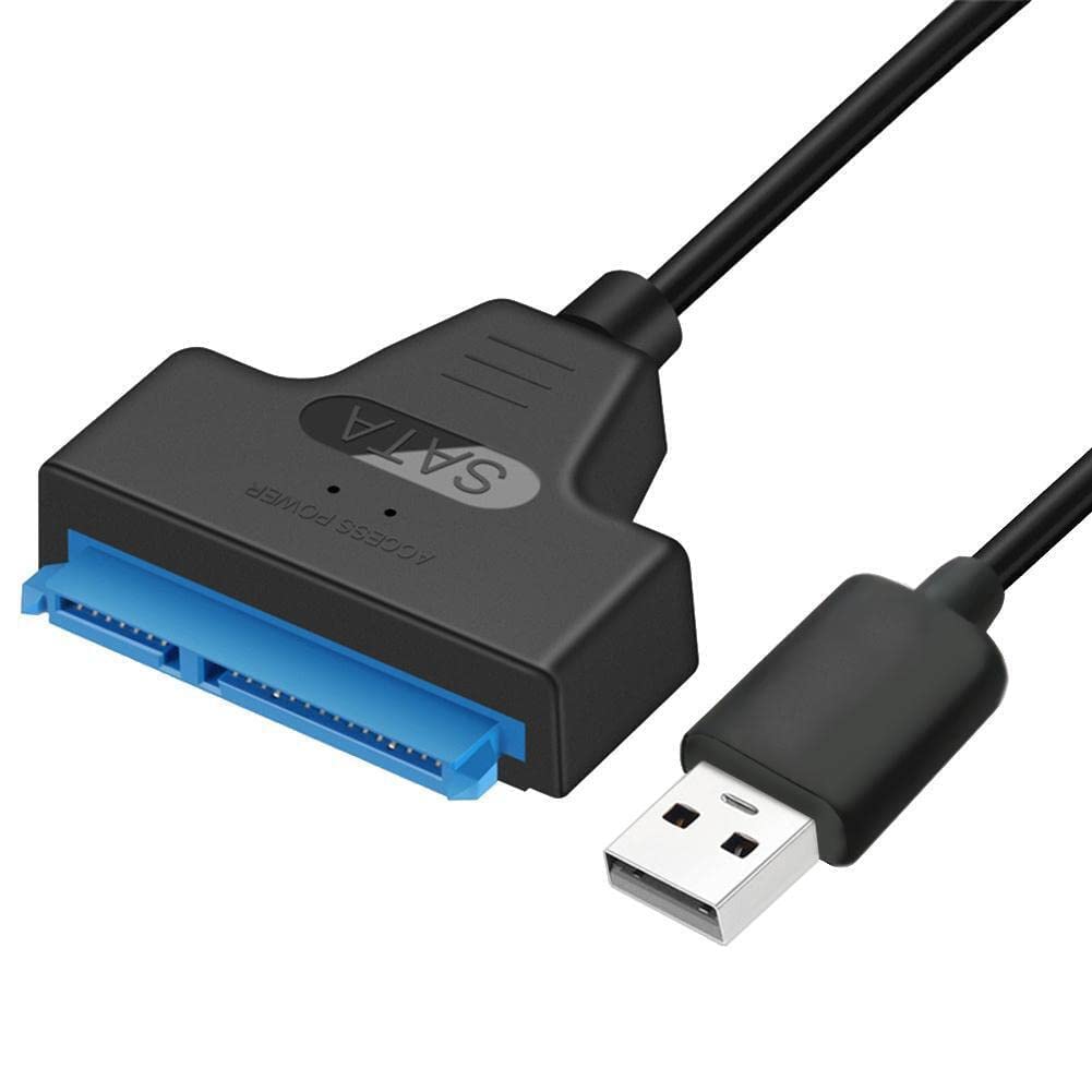 BUBUCAM USB 2.0 to SATA Adapter Converter Cable for 2.5" SATA External HDD SSD Hard Drive 22 Pin Sata III Cable