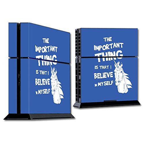 MightySkins Skin Compatible with Sony Playstation PS4 Console - Unicorns Believe | Protective, Durable, and Unique Vinyl Decal wrap Cover | Easy