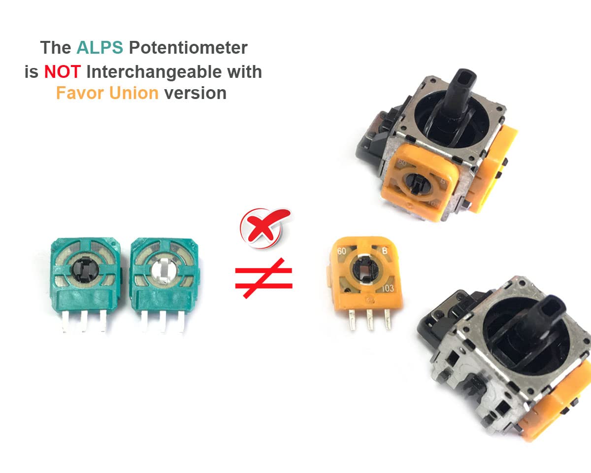 ElecGear 8X ALPS 2.1K Replacement Potentiometer + Drift Fix PCB for PS5 DualSense, PS4 DualShock 4 Wireless Controller, Trim Pot Resistor Thumbstick