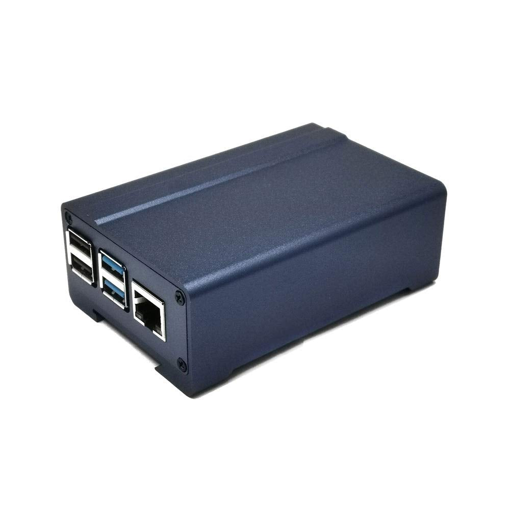ZkeeShop for Raspberry Pi 4 Aluminum Case with Fan and 4PCS Heatsink Compatible for Raspberry Pi 4 Model B (Not Include Raspberry Pi Board) (Blue)