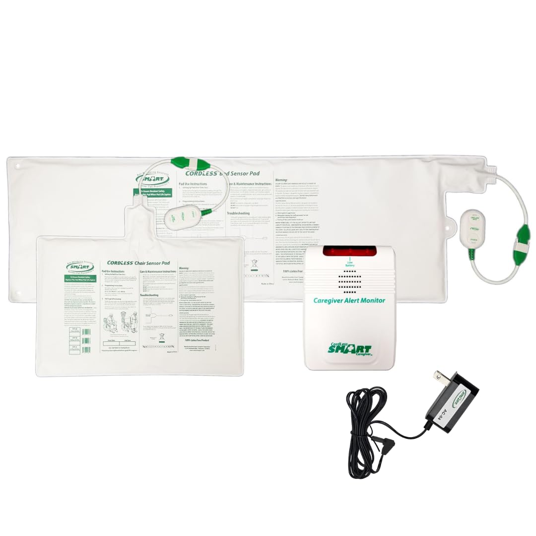 Smart Caregiver Cordless Bed and Chair Exit System - No Alarm in Resident's Room! Smart Caregiver 433BC1AC-SYS