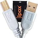 IPAX 10 ft White USB Printer Cable Compatible with Canon ImageClass D570 D550 D530 D420 MF247dw MF244dw MF236n MF227DW Canon Pixma MG3620 MG2525 TS202