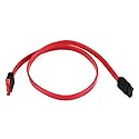Monoprice SATA Serial ATA Extension Cable - 1.5 Feet - Red | with 7-pin SATA Port Male to Female, 3Gbps Data Transfer