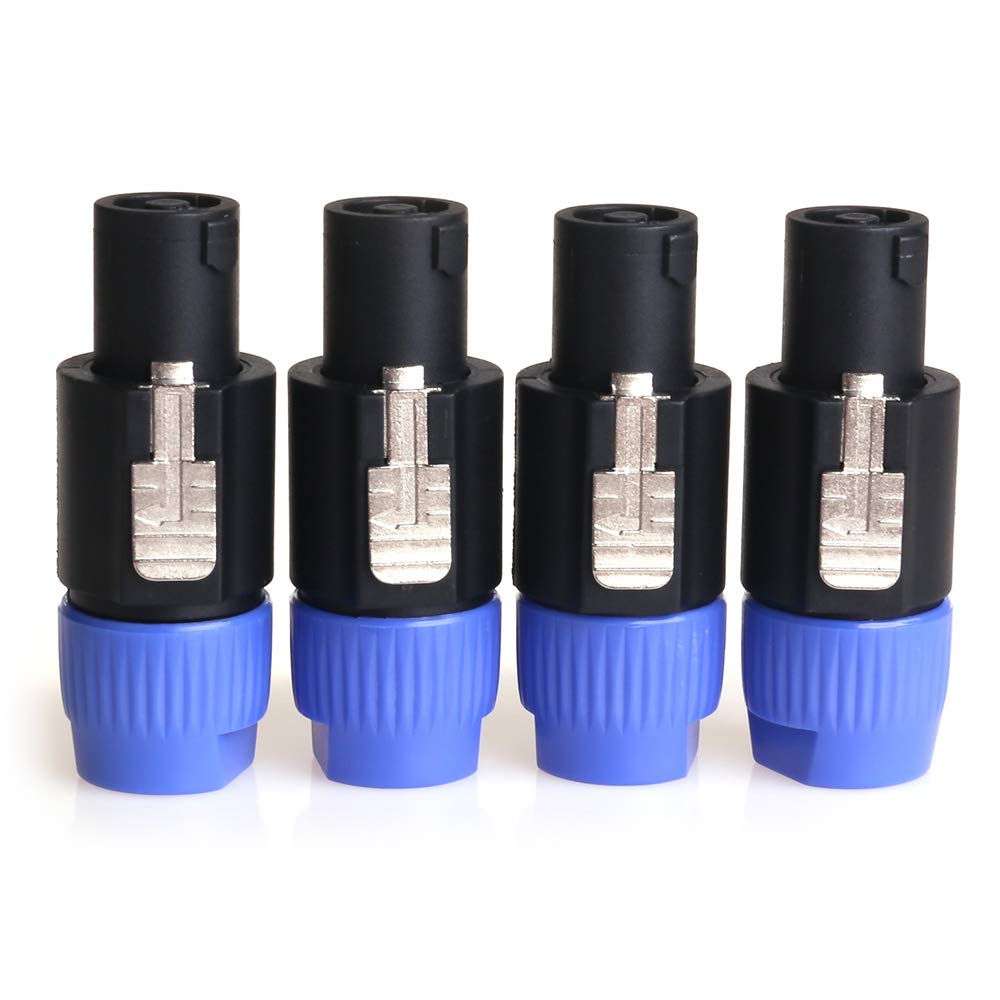 NANYI NL4FC speakon Cable Crown Amplifier, Audio Speaker Plug Twist Lock 4 Pole Speaker Plug Compatible with Neutrik Speakon NL4FC, NL4FX, NLT4X