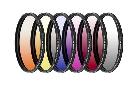 72MM Ultimaxx Professional Six Piece Gradual Color Filter Kit (Orange, Yellow, Blue, Purple, Red, Grey) for Canon, Nikon, Sony, Sigma, Olympus,