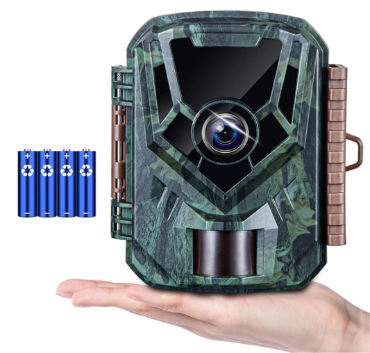 KJK Trail Camera 36MP 2.7K, Mini Game Camera with Night Vision 0.1s Trigger Time Motion Activated 130°Wide-Angle, Waterproof Trail Cam with 2.0” HD