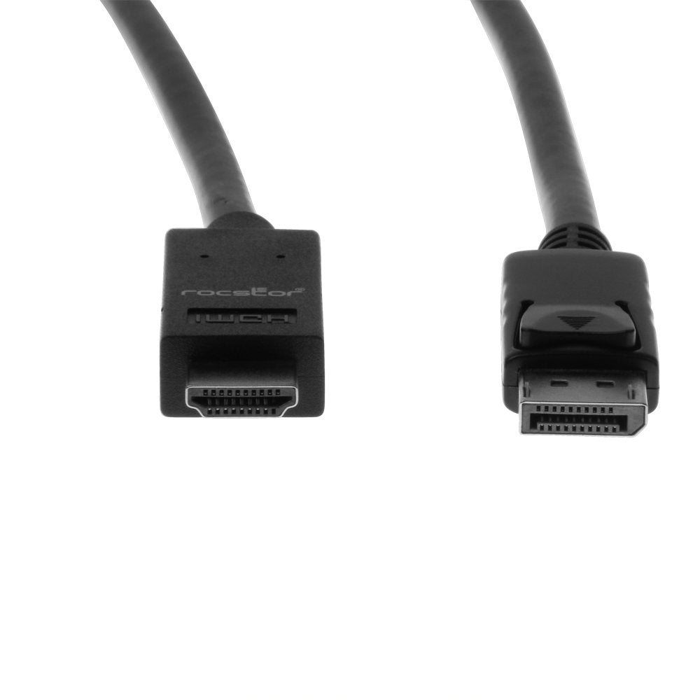 Rocstor Y10C127-B1 Premium DisplayPort to HDMI Converter Cable - 6 ft. - 4K - for Monitor, Projector, Ultrabook, TV, Graphics Cards, Notebook