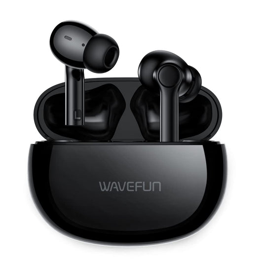 WAVEFUN Star Bluetooth Headphones, Deep Bass Wireless Earbuds with 10mm Driver, AI ENC Noise Cancelling for Clear Call, Bluetooth 5.3, 65ms Low