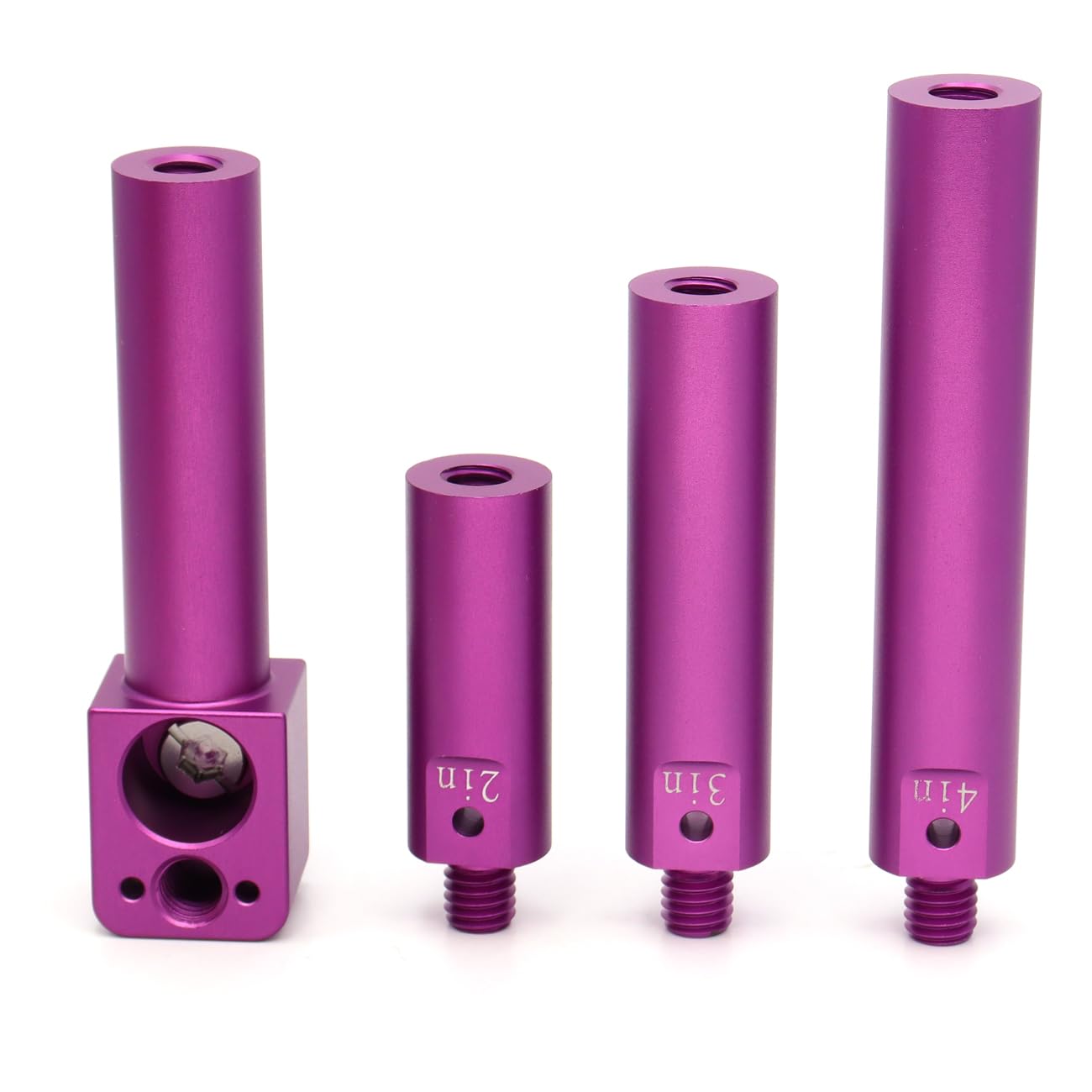 SZJELEN19mm Rod Mounting Bracket with 3/8 Screw and Anti Twist,4 Sections of Length to Match for Arri Red Sony Camera (Purple)
