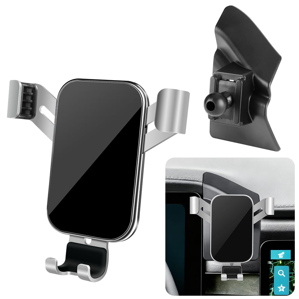 LUNQIN Car Phone Holder for Rivian R1S R1T 2022 2023 2024 2025 2026 Auto Interior Accessories Best Cell Phones Mount Cellphone Mobile Cradle Charging