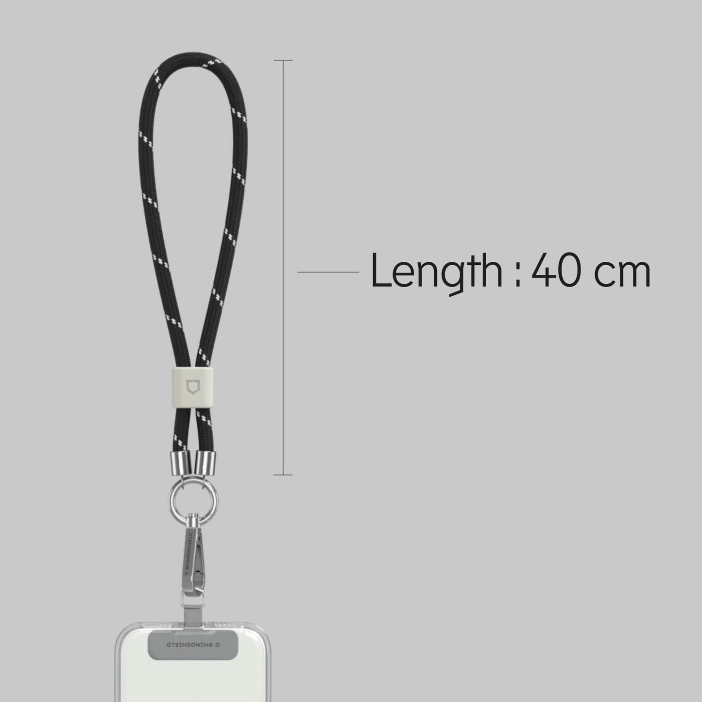 RhinoShield Braided Wrist Phone Lanyard | Recycled Materials, Easy to Adjust, Charm, Durable Strap with Trendy Colors (Landyard Card Included) - Cosmo