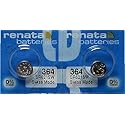2 Renata 364 SR621SW Silver Oxide Zero Mercury Electronic Batteries