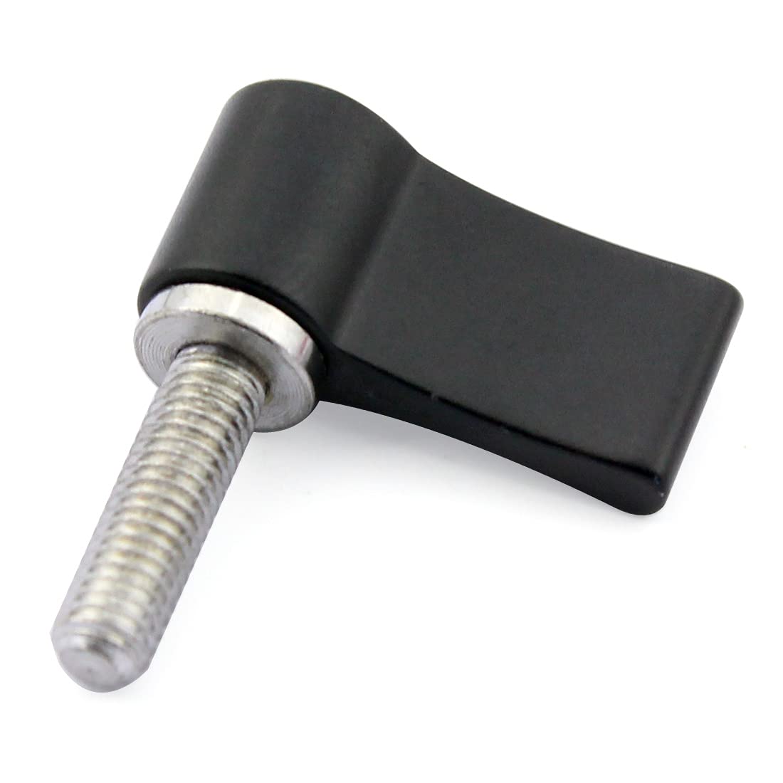 NovelGoal CNC Adjustable Hand Screw M4 M5 M6*12mm 17mm 20mm Tight Lock Screws for DSLR Camera 15mm Rail Rod Follow Focus Accessories (M6x17mm,Black)