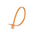 RETYZ 6-Inch Fluorescent Orange Reusable Releasable Cable Ties - 100 Pack, 18 lb Strength, Patented Quick-Release, One-Handed, Tool-Free Design