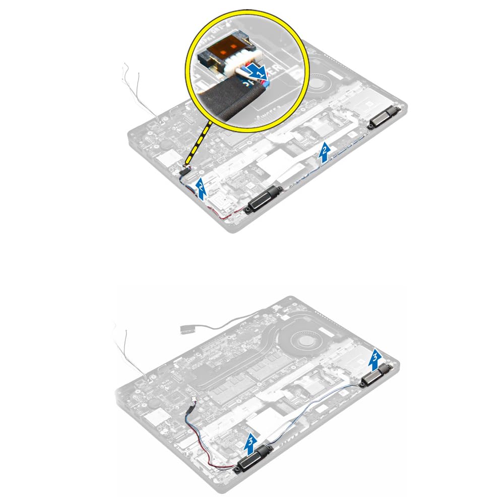 Deal4GO Internal Speaker Assembly DVC26 0DVC26 PK23000R900 Replacement for Dell Latitude E5570 Precision 3510, Black