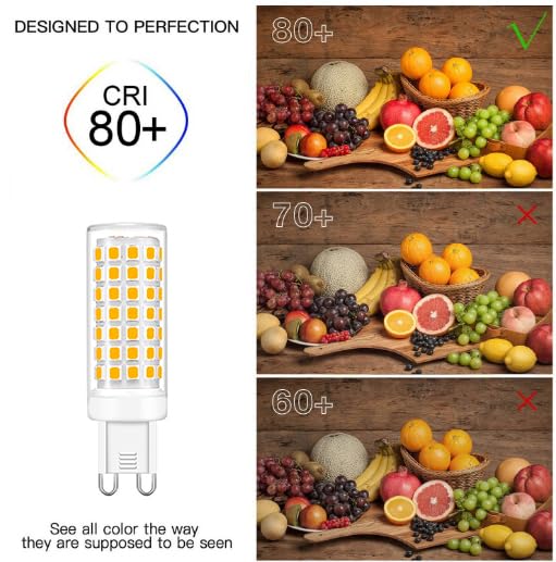 Low Voltage LED G9 LED Bulb 12V-24V AC/DC, G9 Bi Pin Base Dimmable 5W (50W Halogen Bulb Replacement) Warm White 3000K 400 Lumen Light Bulb for RV