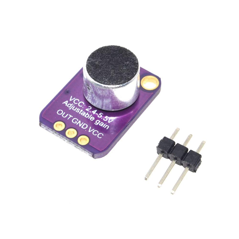 DAOKI 5Pcs Microphone Amplifier Module MAX4466 Electret Microphone Amplifier GY-MAX4466 Breakout Sensor, with Adjustable Gain Breakout Board