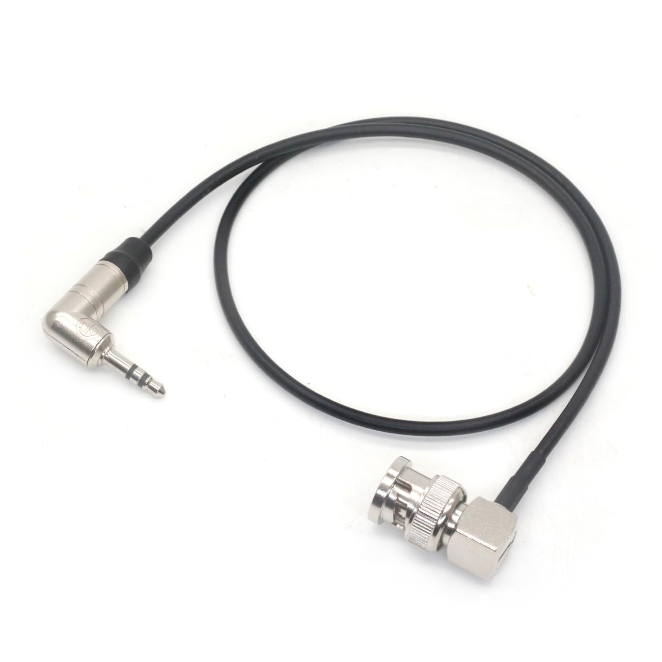 SZYingXian Timecode Cable Elbow 3.5mm to Straight/Right Angle BNC/SDI Cord for Canon C300/500, ARRI Amira, Zoom F8/F4, Blackmagic Pyxis, Sony Venice