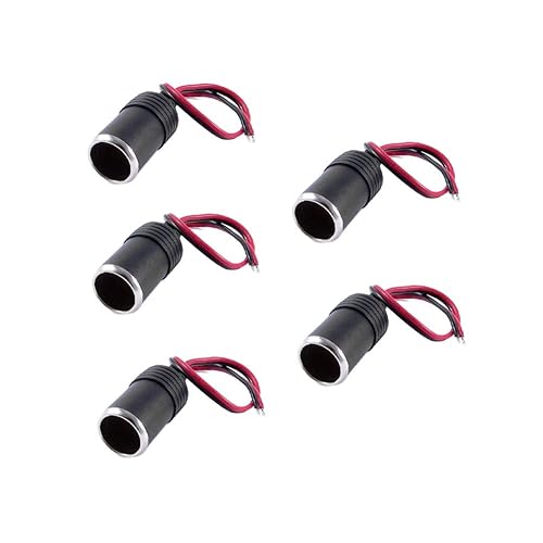 Yohii Car Charger Power Female Cigarette Lighter Socket Plug Adapter 26cm Cable Pack of 5- (G7.23)