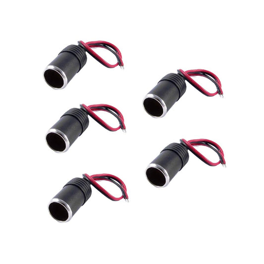 Yohii Car Charger Power Female Cigarette Lighter Socket Plug Adapter 26cm Cable Pack of 5- (G7.23)
