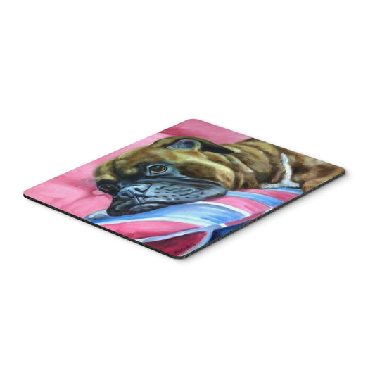 Caroline's Treasures 7347MP Fawn Boxer Mouse Pad, Hot Pad or Trivet for Home Office Gaming Working Computers Laptop Mouse Mat,Washable Large Mousepad
