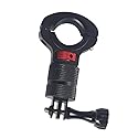 NovelGoal Motorcycle Handlebar Clip Holder 1/4 Screw Bicycle Bike Seatpost Clamp Compatible with Gopro 13 ONE Action Camera Accessories (Black Red