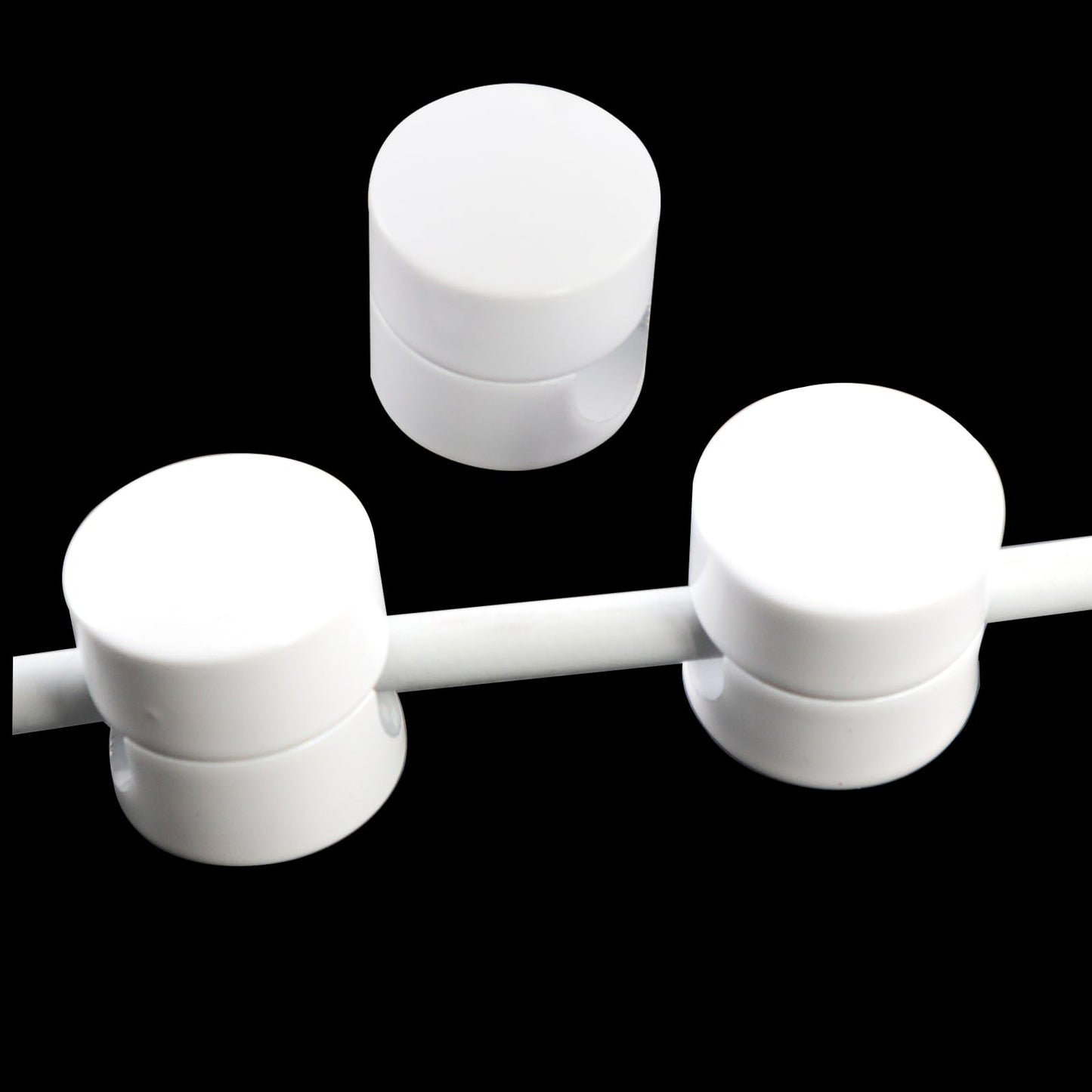 Cable Accessory Organizer Aluminum Wire Organizer Cable Management Clamps Home and Office Cable Management Clamps Sturdy Stylish Durable 3pcs(White)