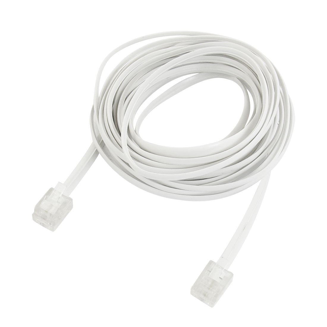 uxcell RJ11 6P2C Male Plug Telephone Line Cable, 16 Foot 5M Modular Conductor Phone Wire Double Ends for Landline, Telephone, Fax, Modems, Answering