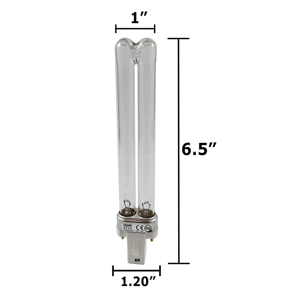 USHIO GPX9 Germicidal UV Lamp 9W - Dual Pin (G23 Base)